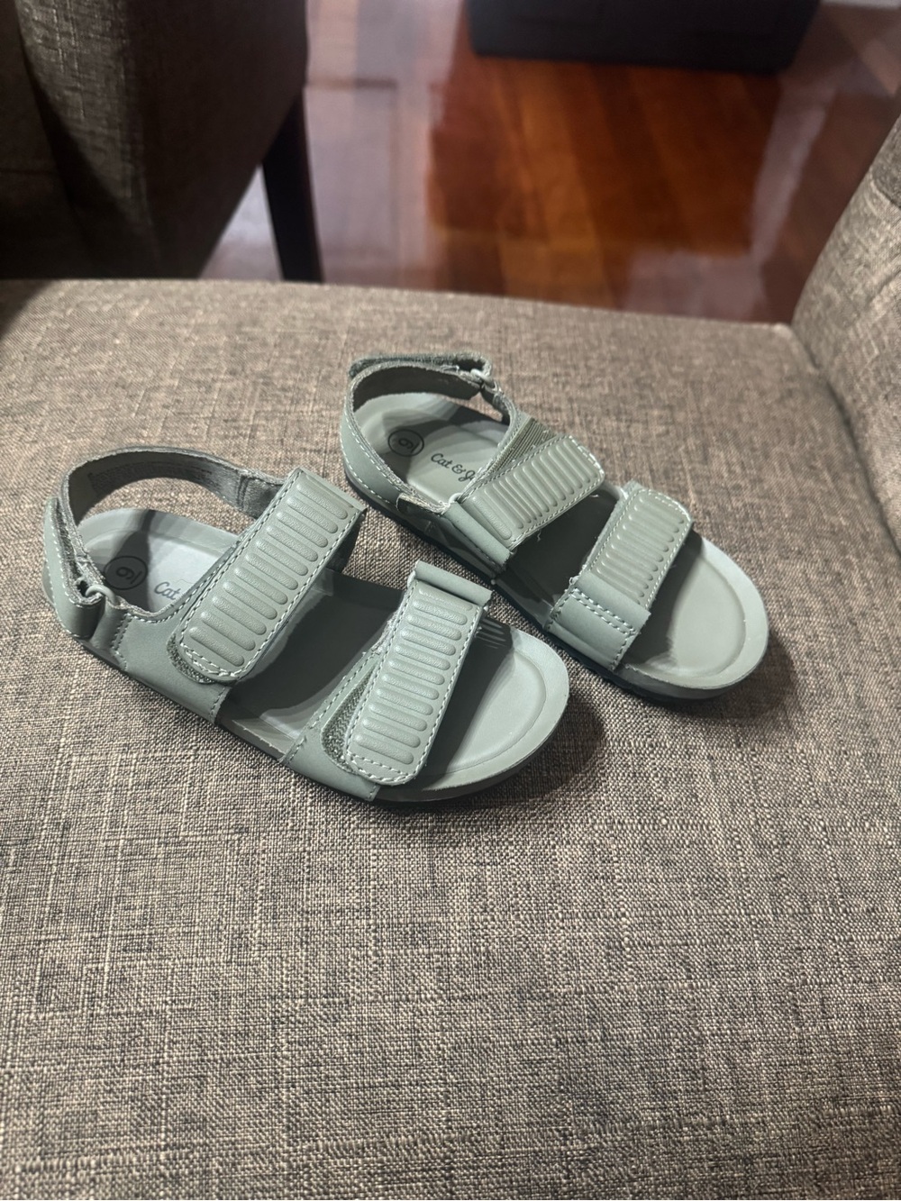 Cat & Jack Mint Green Double-Strap Kids Sandals